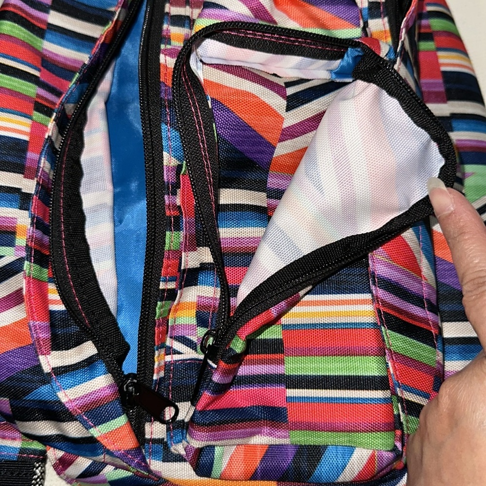Kavu Red and Pink Backpack Vibrant Geometric Design used ones - Picture 8 of 9